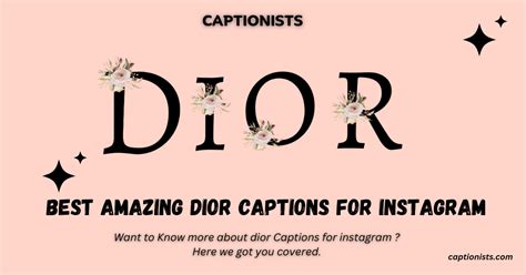 dior instagram captions